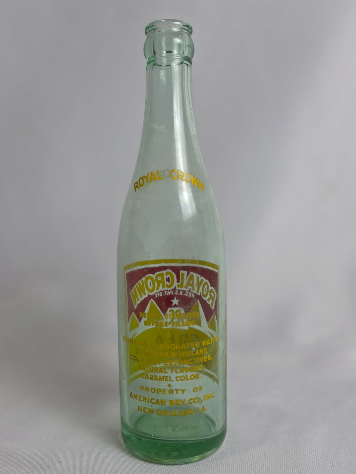 Vintage Royal Crown Cola Glass Bottle CSHW