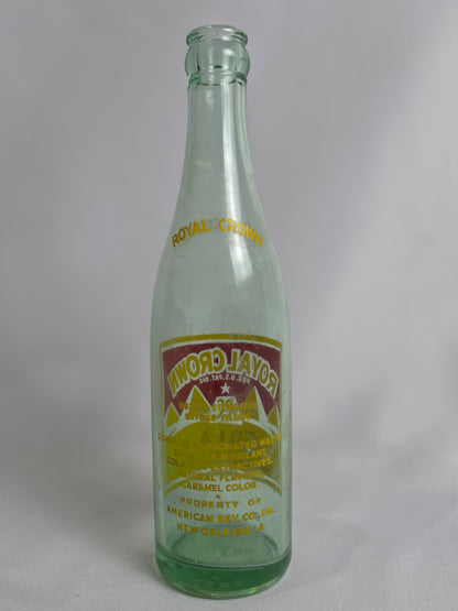 Vintage Royal Crown Cola Glass Bottle CSHW