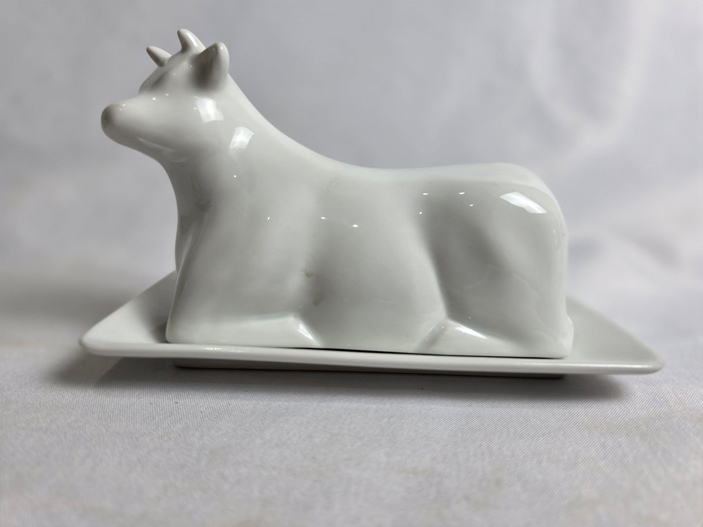 Vintage Cow Porcelain Butter Dish CSHW