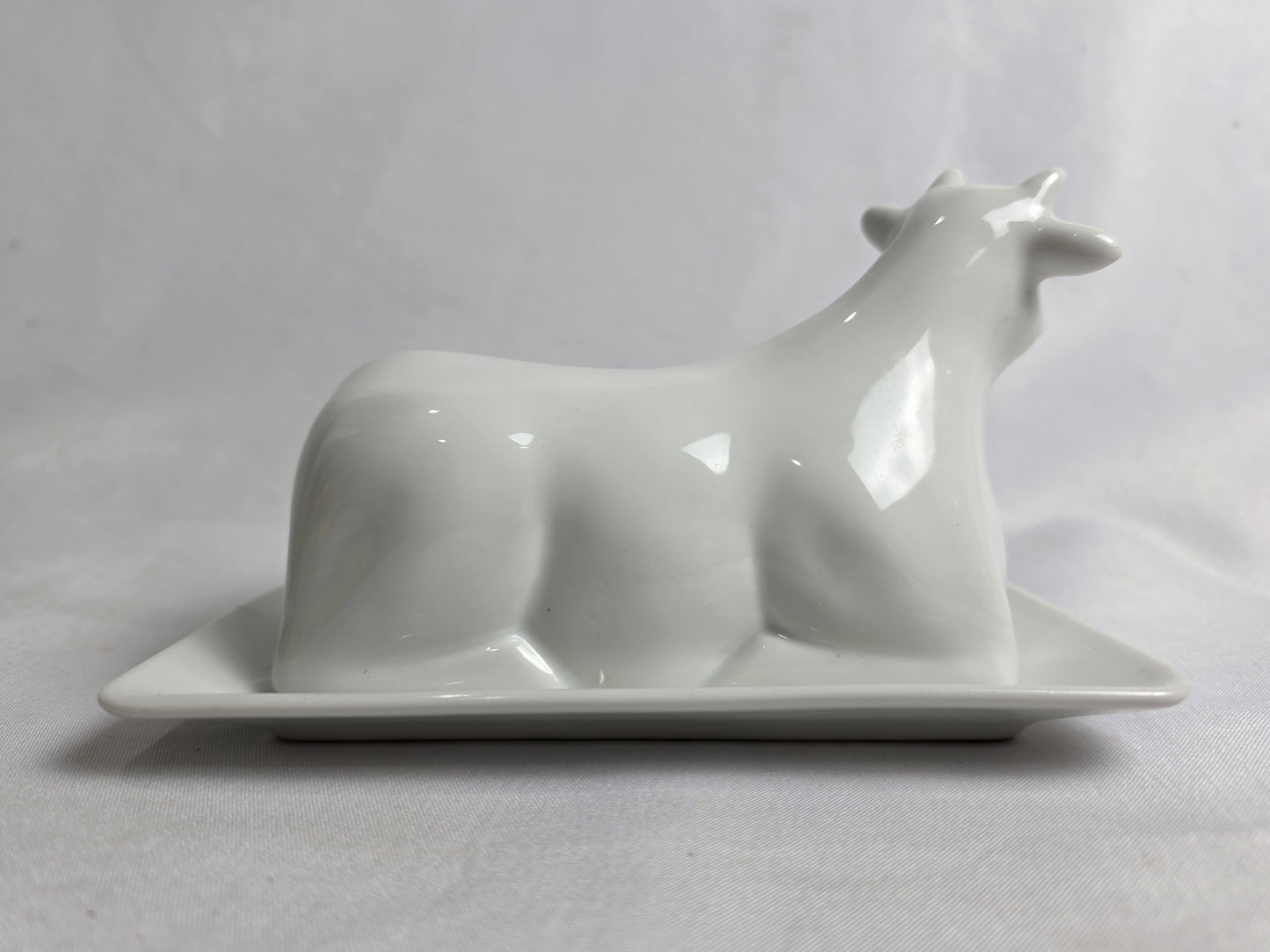 Vintage Cow Porcelain Butter Dish CSHW