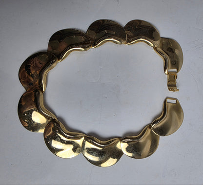 Vtg. 1970s Gold Plate Collar Necklace (CSHW)