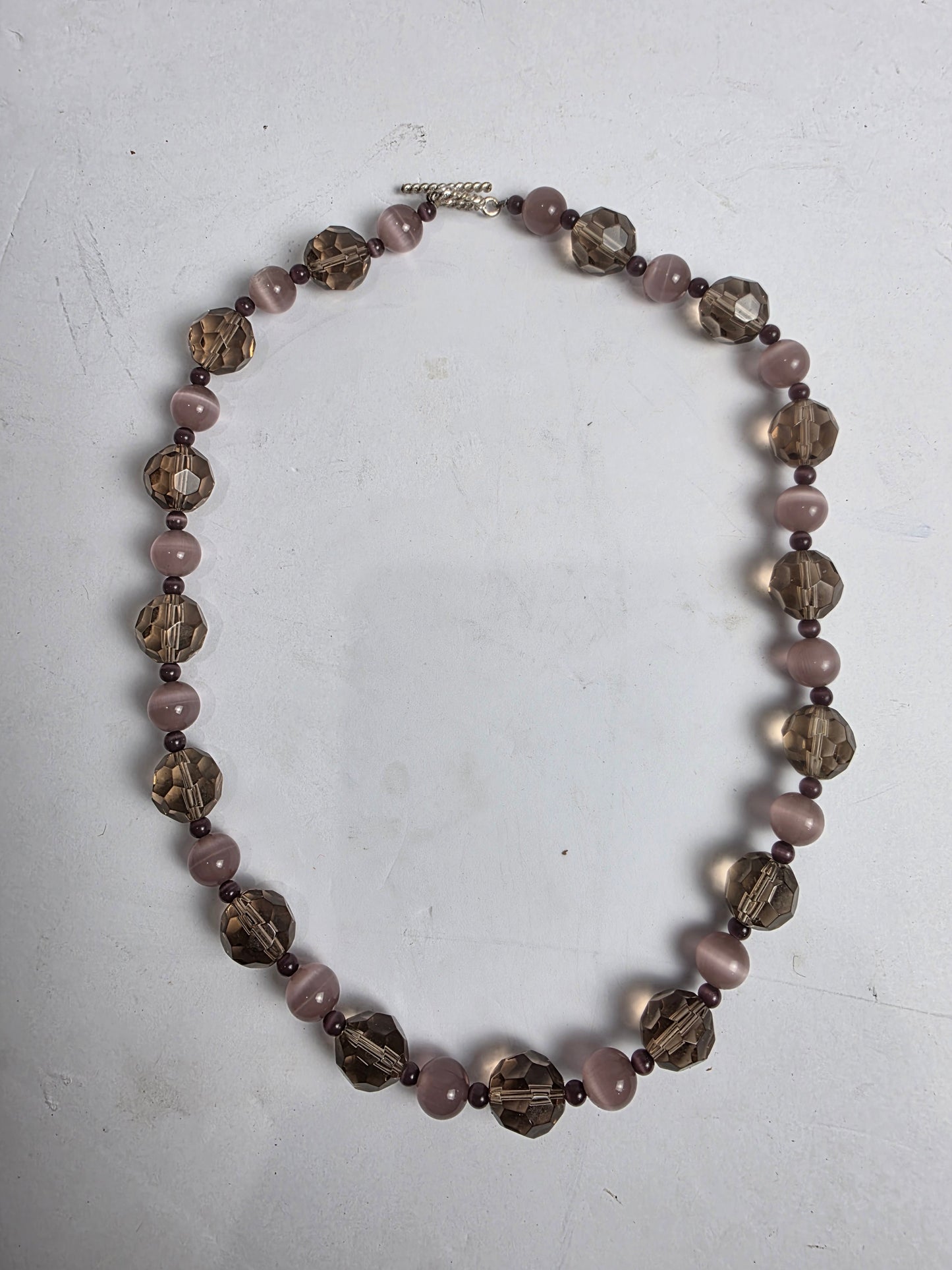 Vtg. 1970s Amethyst Glass Necklace (CSHW)