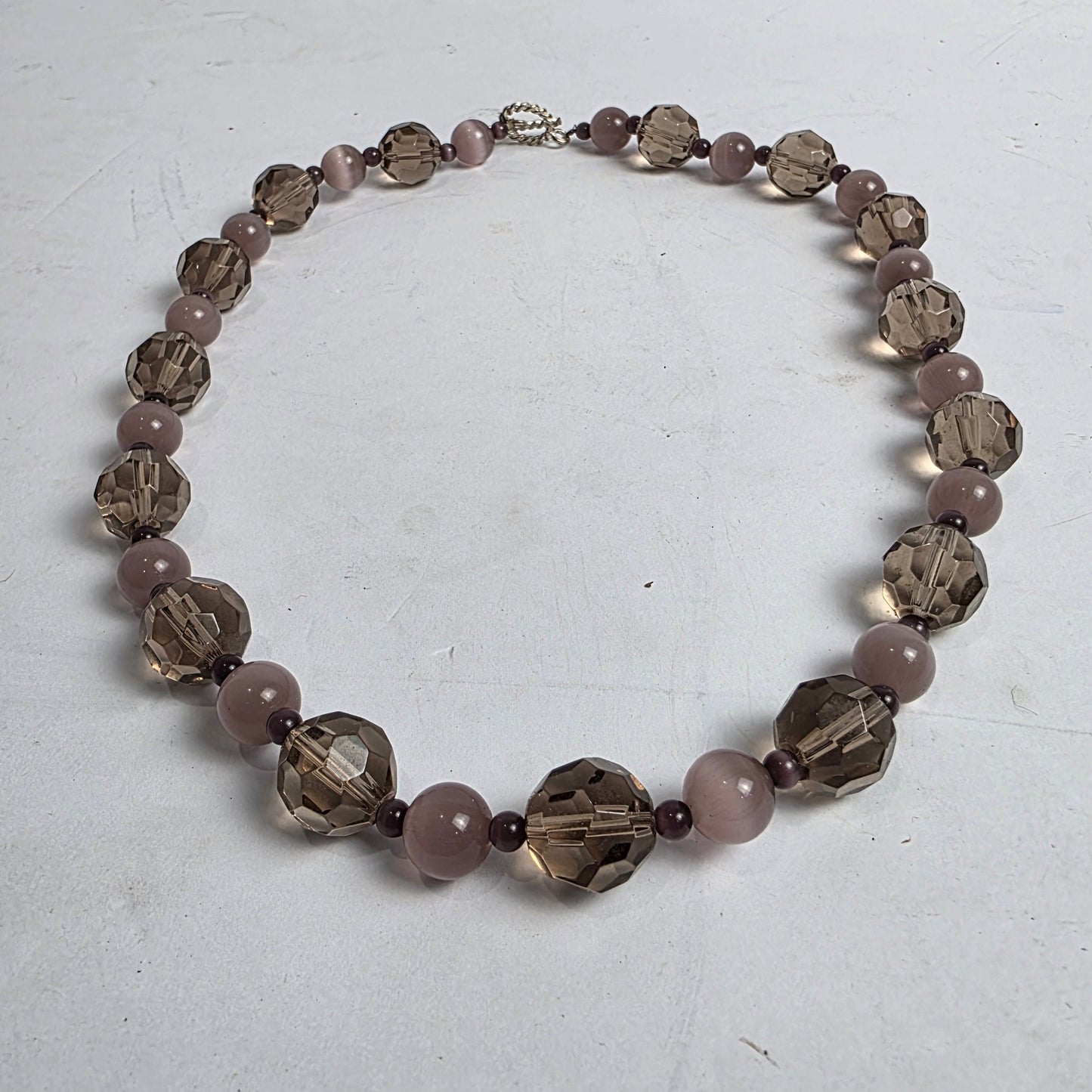 Vtg. 1970s Amethyst Glass Necklace (CSHW)