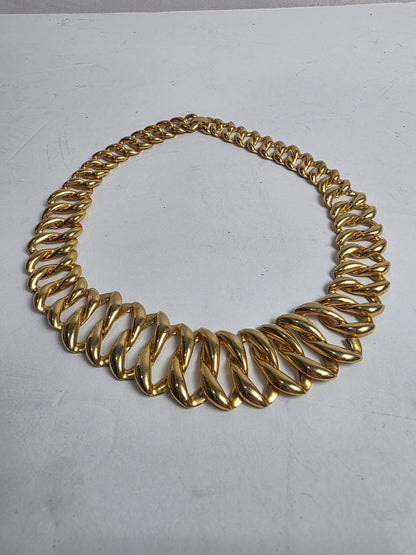 Vtg. 1970s Gold Plate Collar Necklace Links (CSHW)