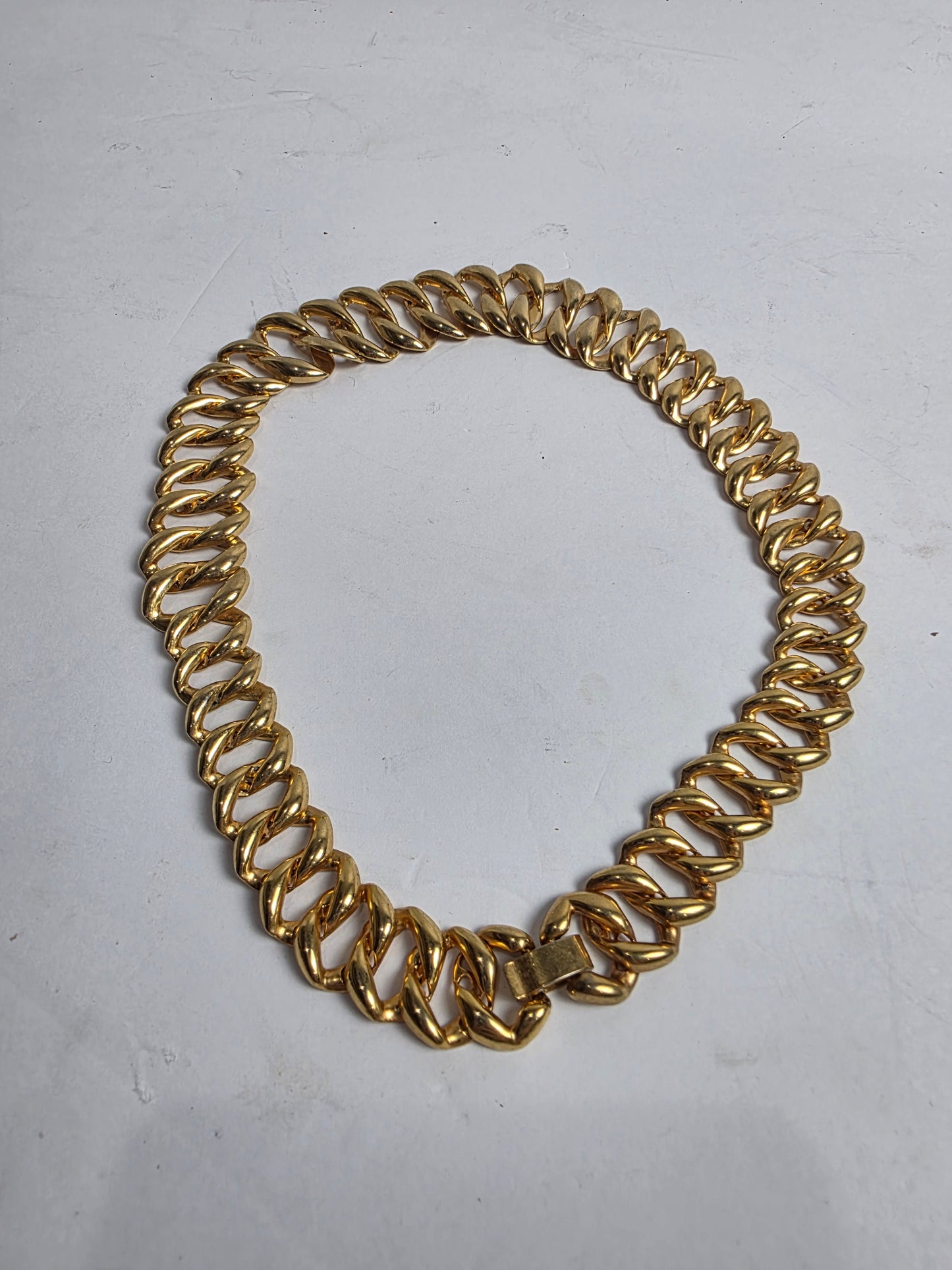 Vtg. 1970s Gold Plate Collar Necklace Links (CSHW)