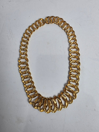 Vtg. 1970s Gold Plate Collar Necklace Links (CSHW)