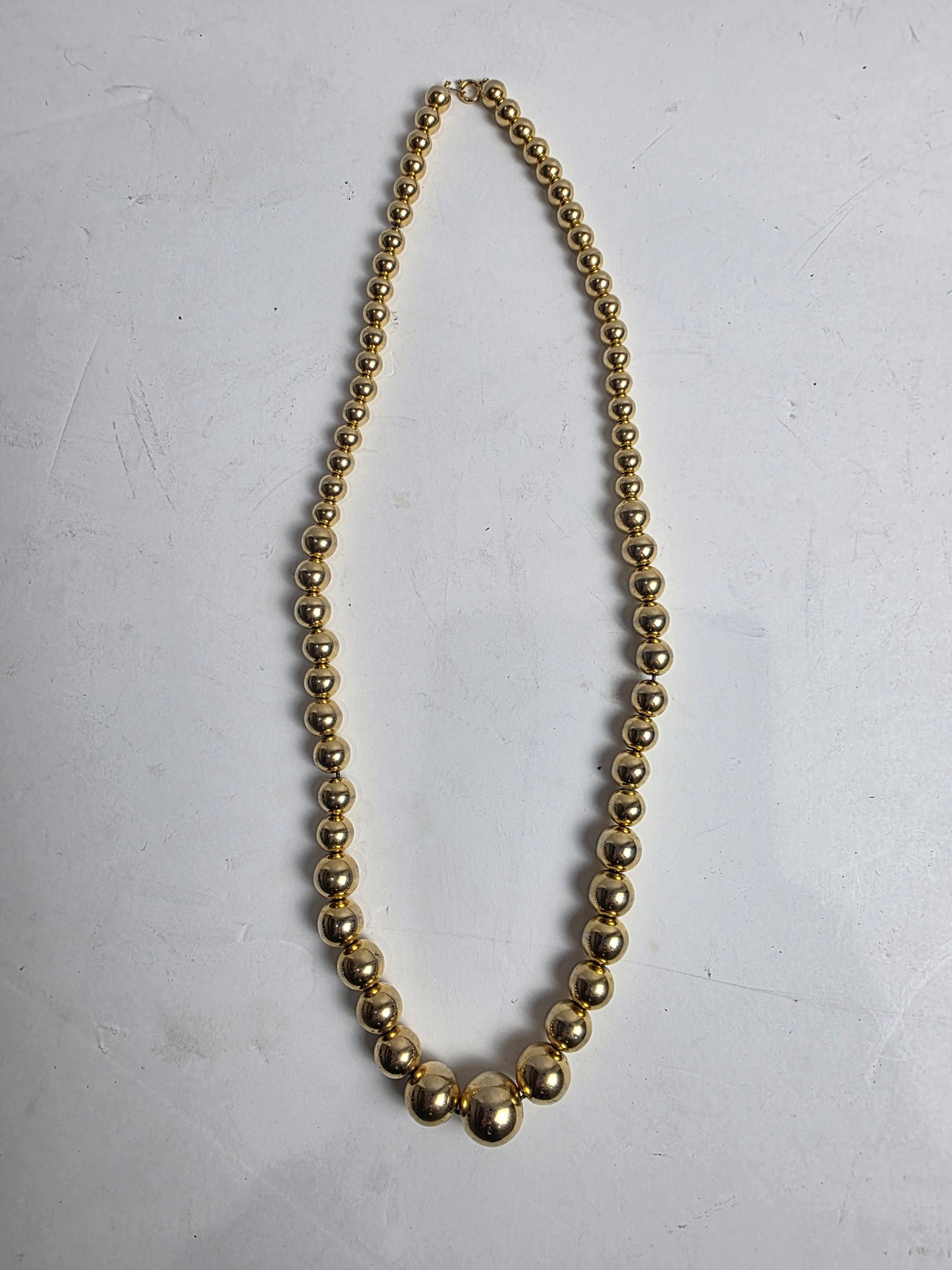 Vtg. 1960s Gold Ball Necklace Korea (CSHW)