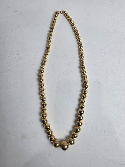 Vtg. 1960s Gold Ball Necklace Korea (CSHW)