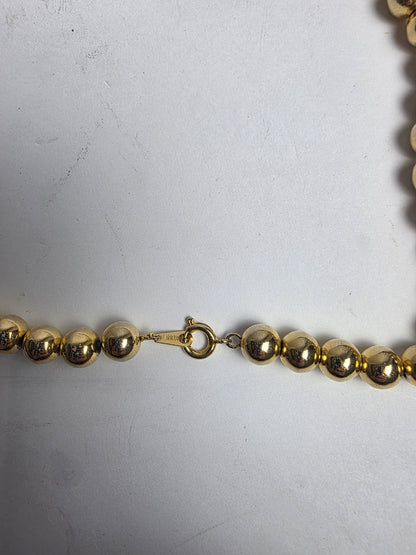 Vtg. 1960s Gold Ball Necklace Korea (CSHW)