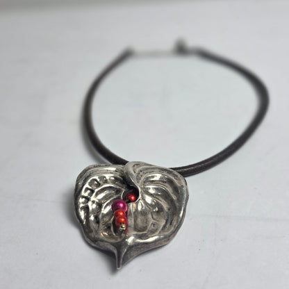 Vtg. Mignon Faget Leaf Repurposed Necklace (CSHW)
