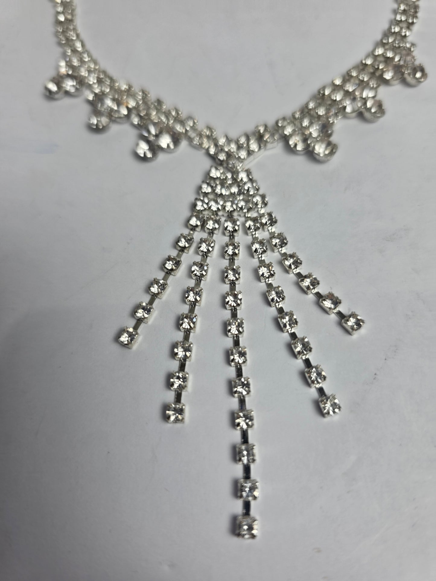 Vtg. 1980s Rhinestone Necklace (CSHW)