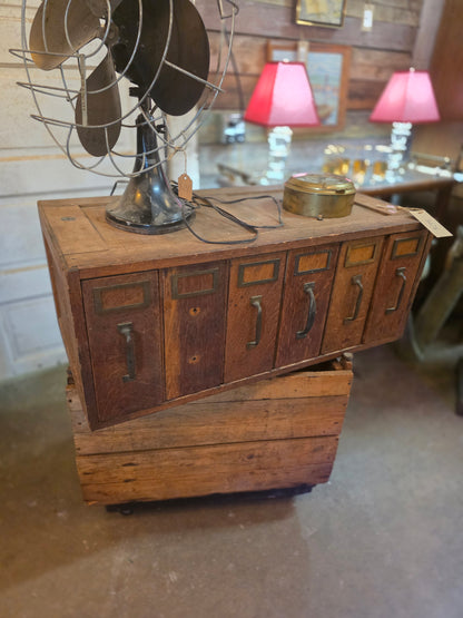 Vtg. Card Catalog Filing Cabinet