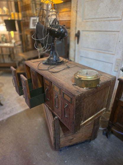 Vtg. Card Catalog Filing Cabinet