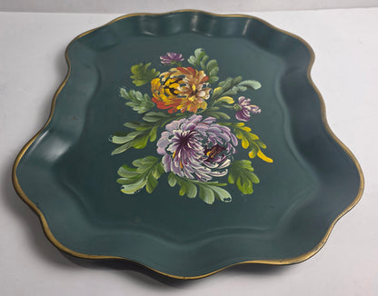 Vtg. Hand-Painted Nashco Floral Platter