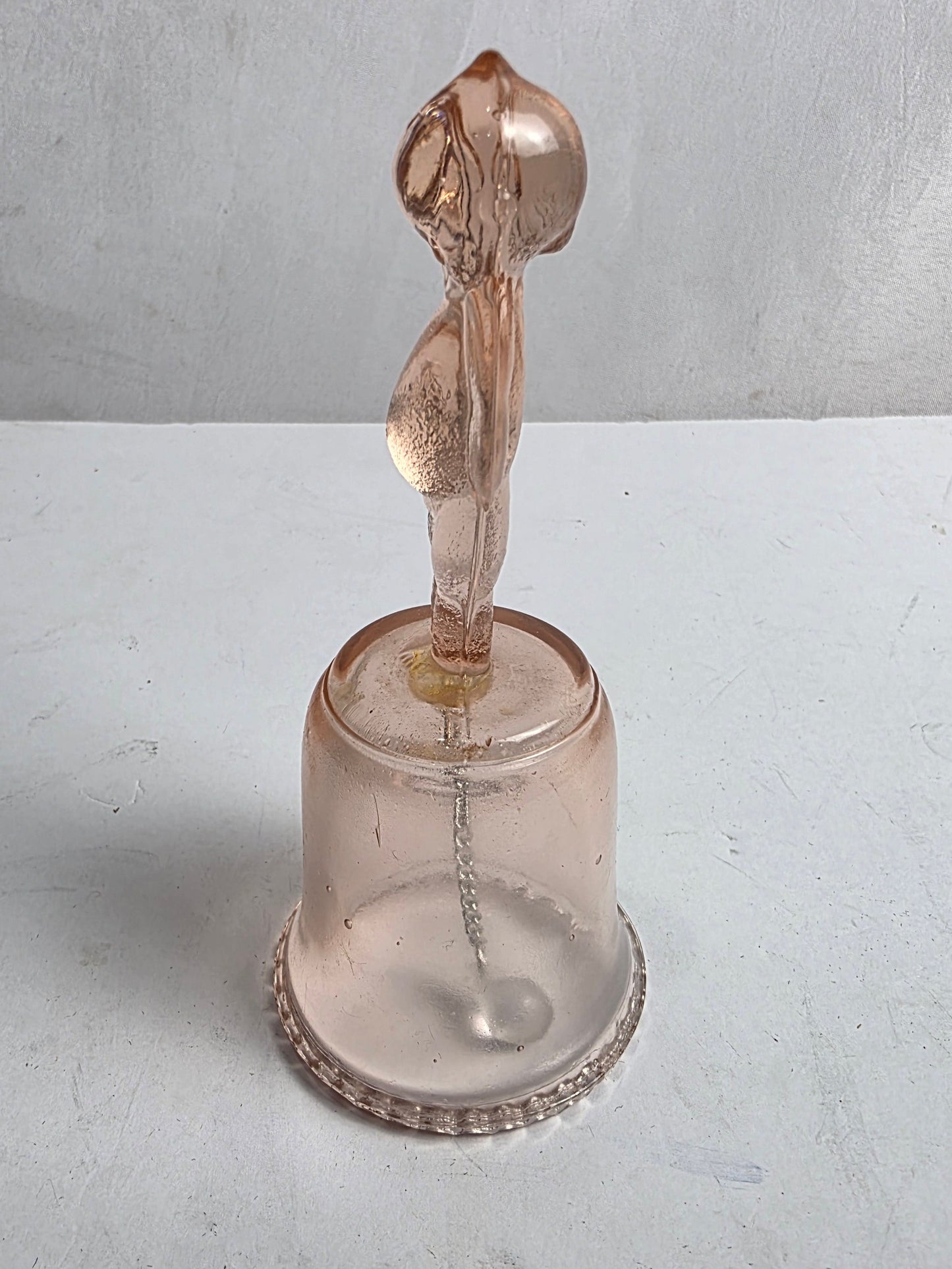 Vtg. Pink Kewpie Glass Bell