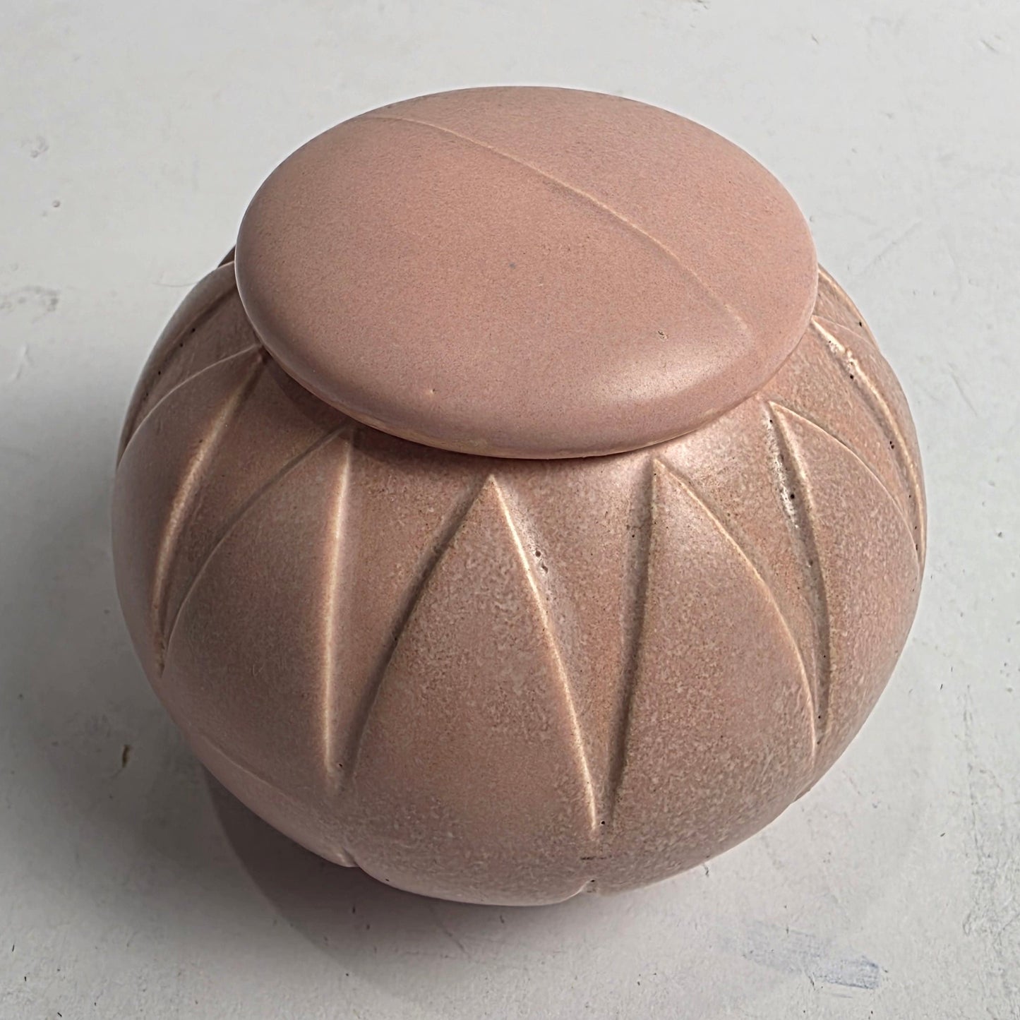Vtg. Pink Ceramic Container
