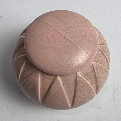Vtg. Pink Ceramic Container