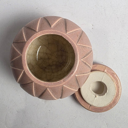 Vtg. Pink Ceramic Container