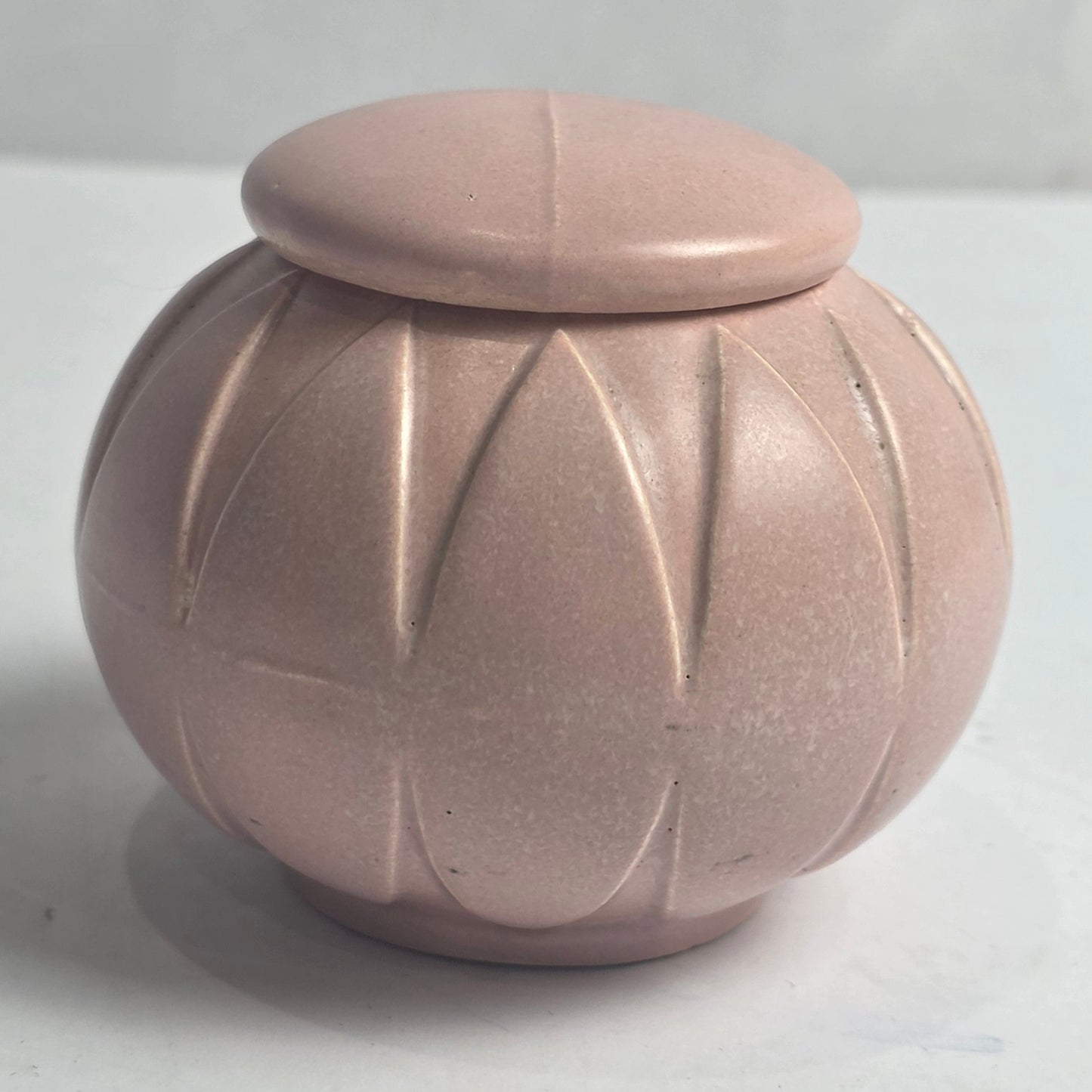 Vtg. Pink Ceramic Container