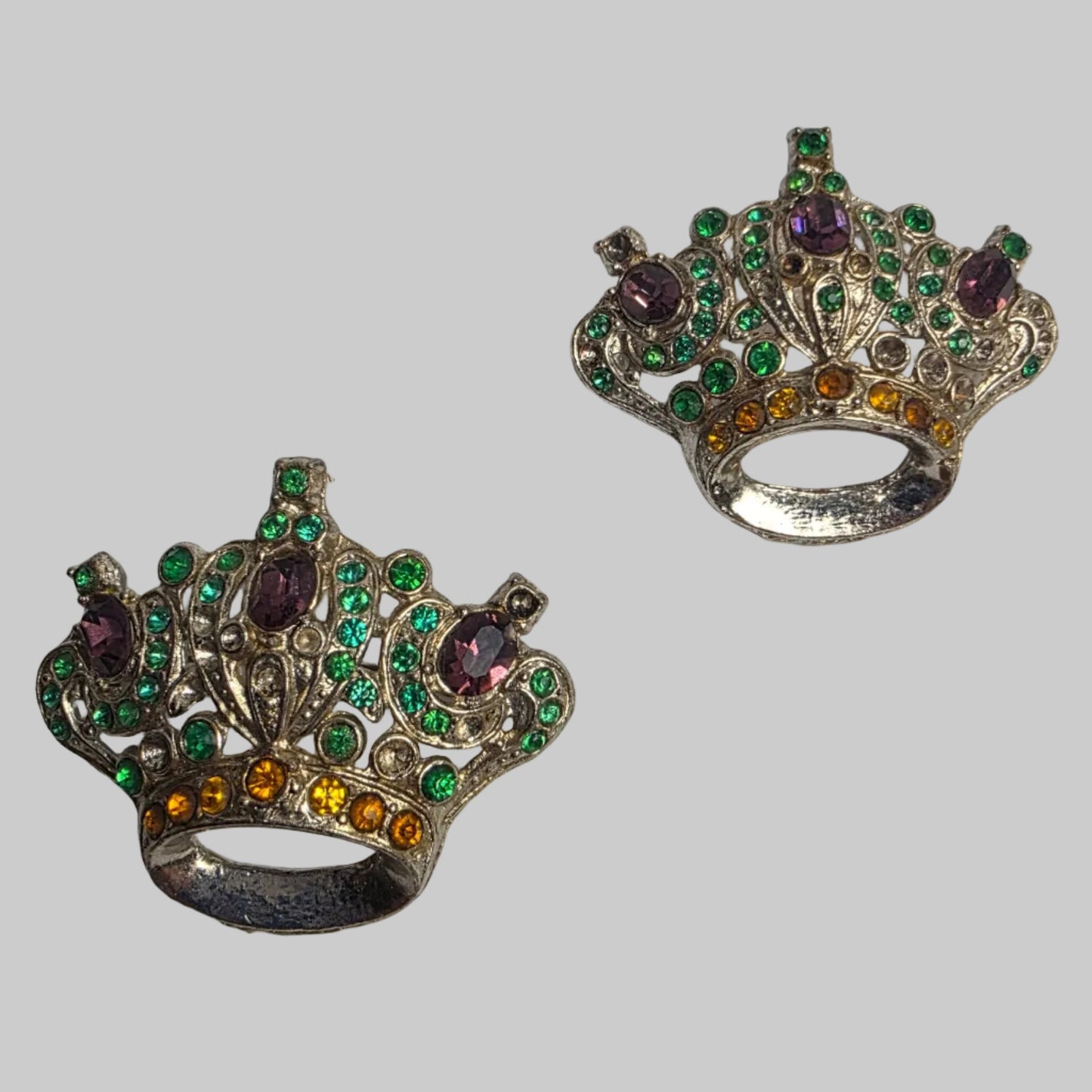 Vtg. Mardi Gras Crown Brooch