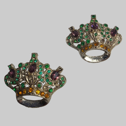 Vtg. Mardi Gras Crown Brooch