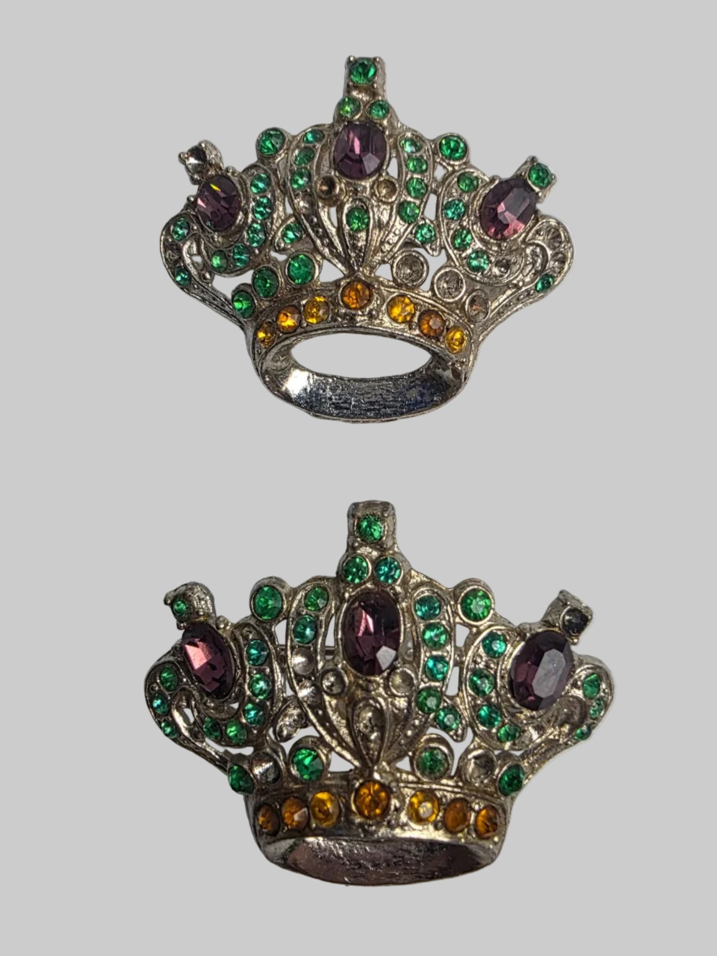 Vtg. Mardi Gras Crown Brooch