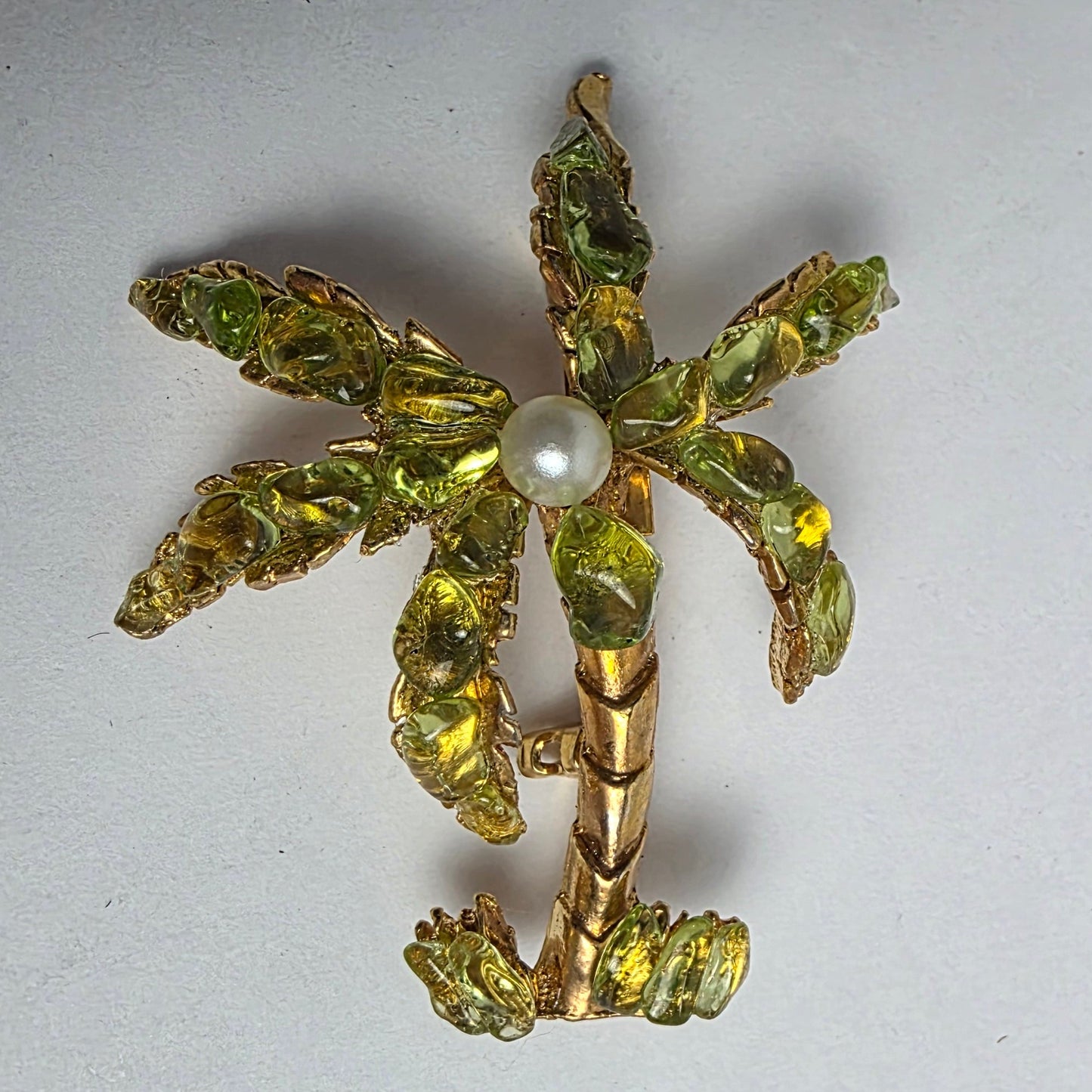 Vtg. Palm Tree Brooch