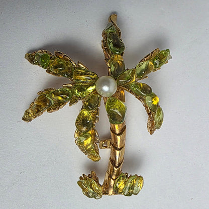 Vtg. Palm Tree Brooch