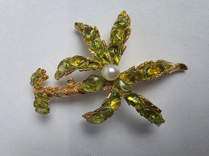 Vtg. Palm Tree Brooch