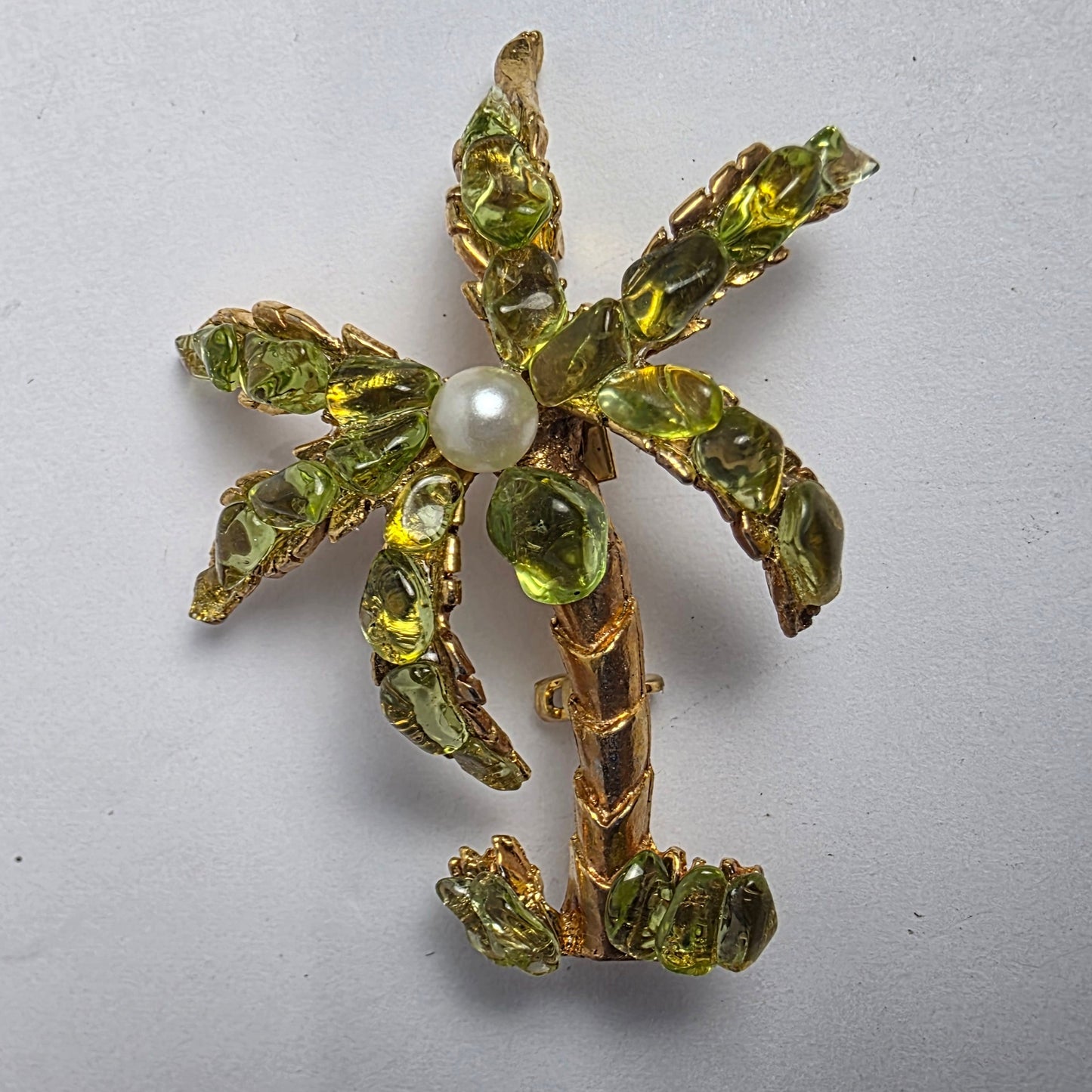 Vtg. Palm Tree Brooch