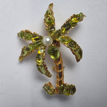 Vtg. Palm Tree Brooch