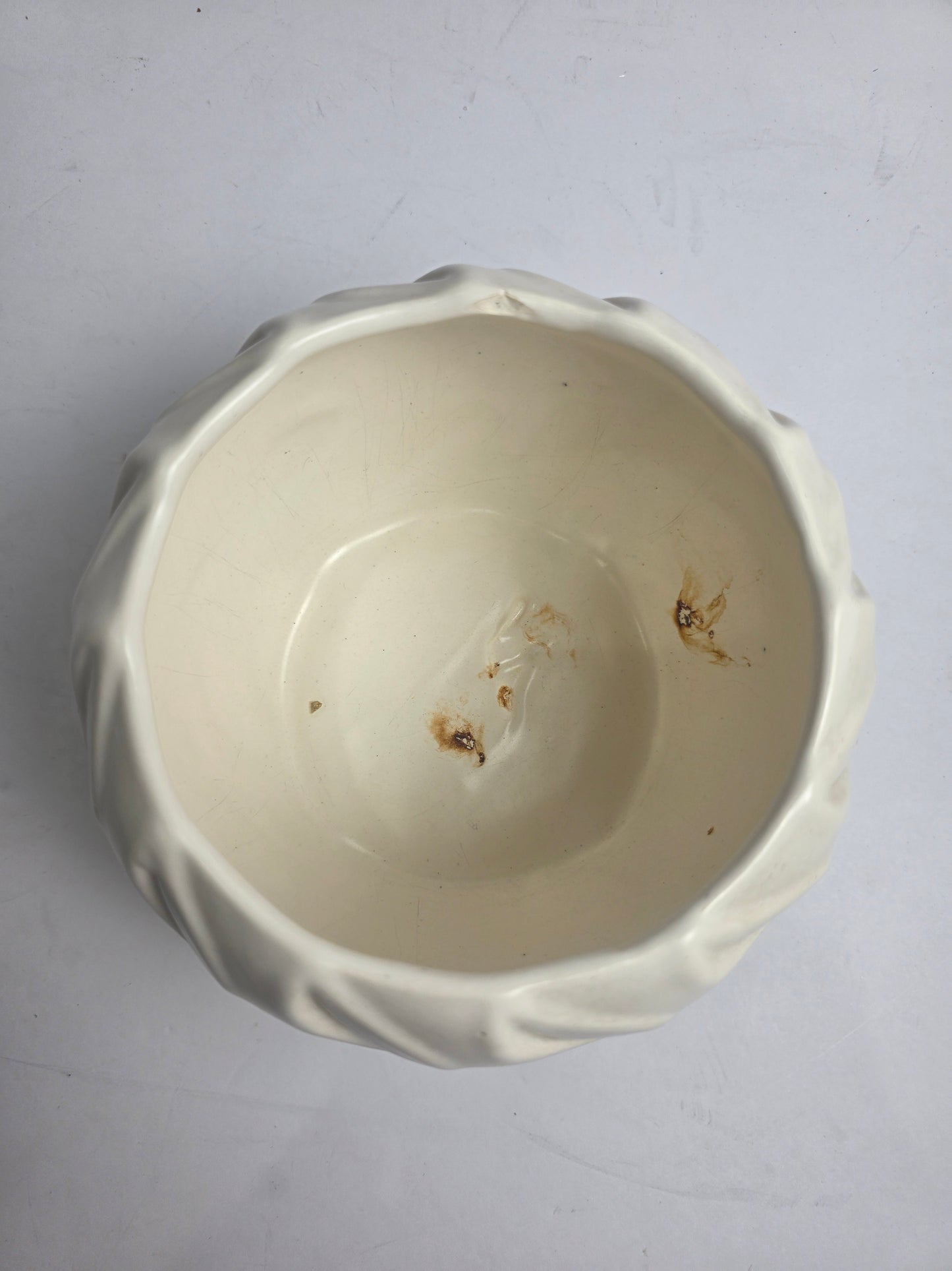 Vtg. Ivory Ceramic Planter/Bowl