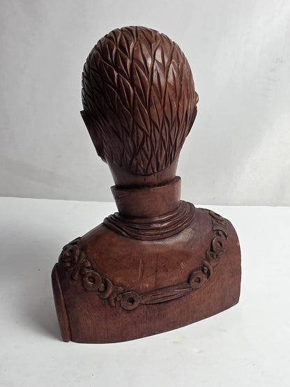 Vtg. 1950s Spanish Conquistador - Hand Carved Wood (CSHW)