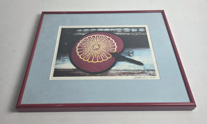 Vtg. Myanmar Burma Fan Signed 2002 (CSHW)