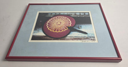 Vtg. Myanmar Burma Fan Signed 2002 (CSHW)