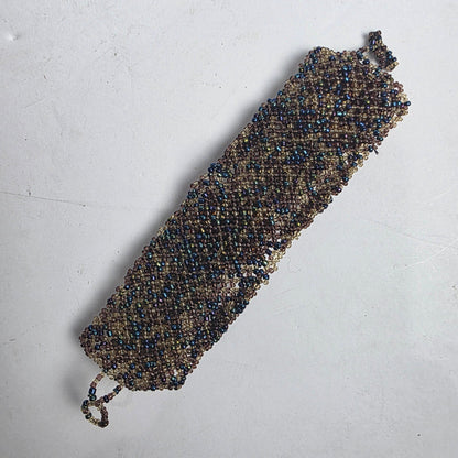 Vtg. Hand-Beaded Floral Bracelet (CSHW)