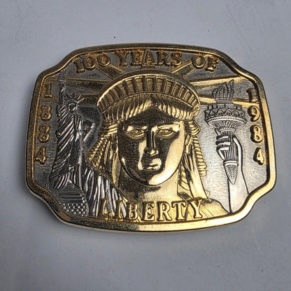 Vtg. 100 Years of Liberty Belt Buckle (CSHW)