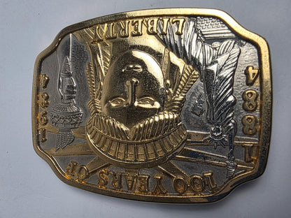 Vtg. 100 Years of Liberty Belt Buckle (CSHW)