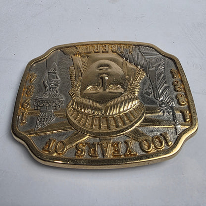 Vtg. 100 Years of Liberty Belt Buckle (CSHW)