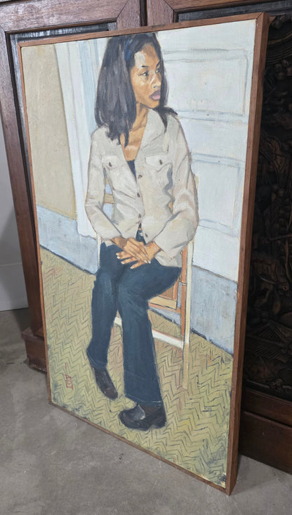 "Lacey" Original John Bright Oil Painting Signed (CSJB)