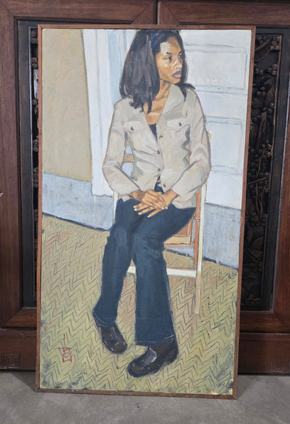 "Lacey" Original John Bright Oil Painting Signed (CSJB)