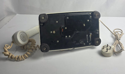 Vtg. White Western Electric Bell 500 Rotary Phone (CSHW)