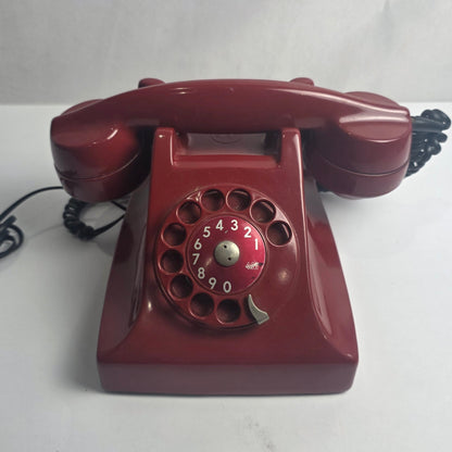 Vtg. 50s Red Erikson Rotary Phone (CSHW)