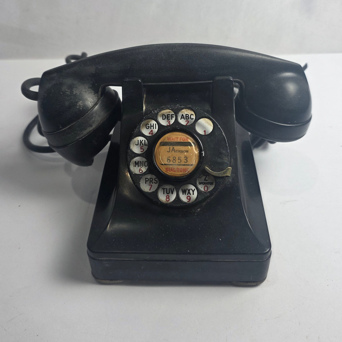 Vtg. Black Western Electric Bell System Model 302 Rotary Phone (CSHW)