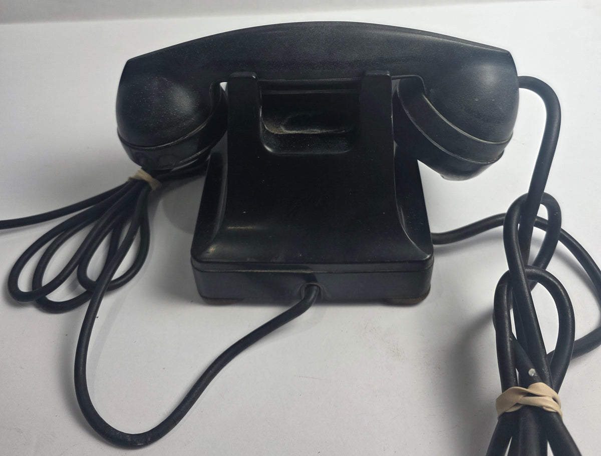 Vtg. Black Western Electric Bell System Model 302 Rotary Phone (CSHW)