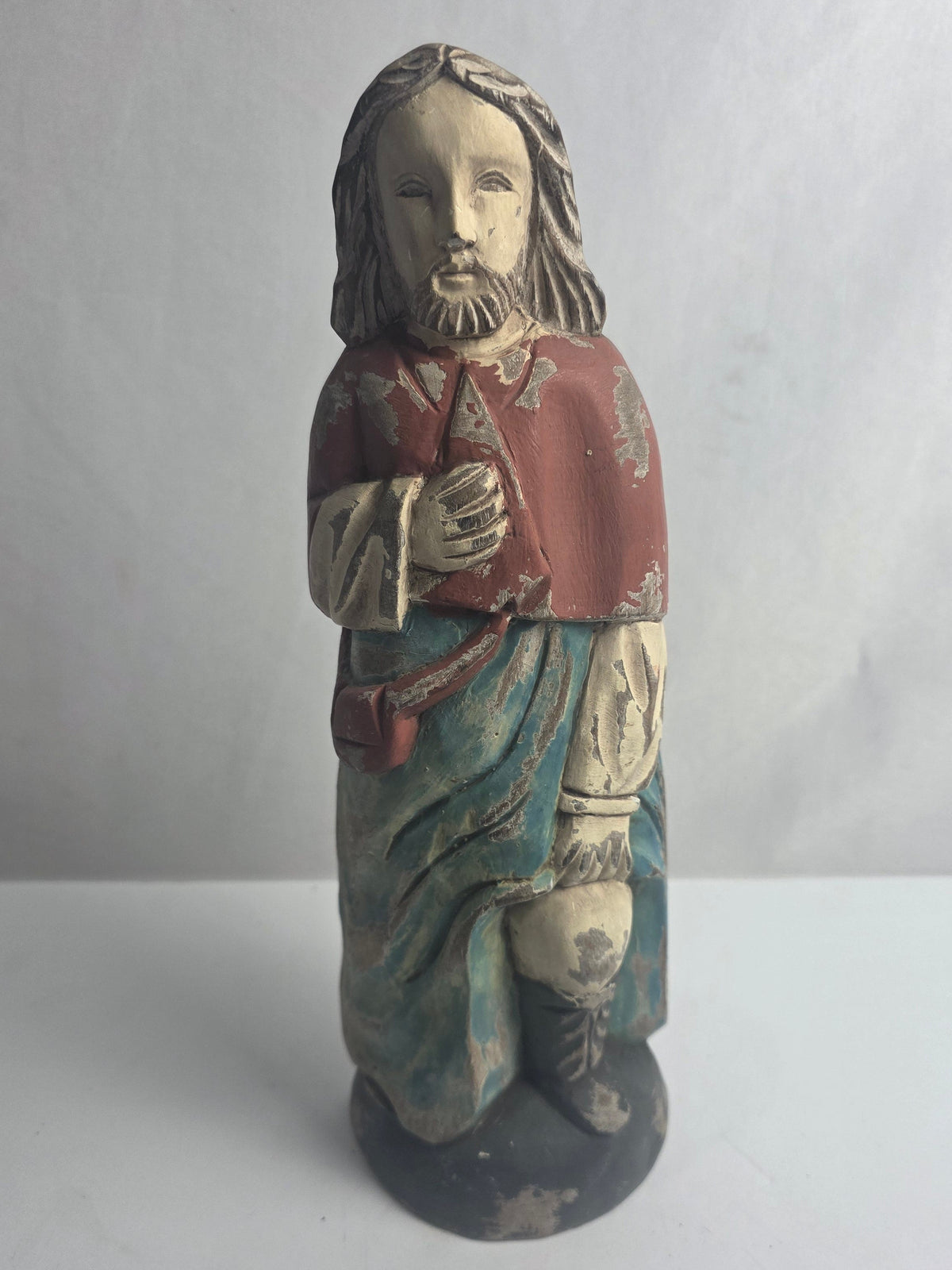 Vtg. Religious Santos Hand-carved Wooden Jesus (CSHW)