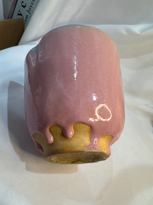 CSRR Pottery, Pink Glaze, Dripped