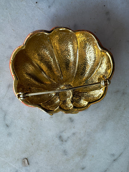 BEST signed pumpkin brooch CSBH