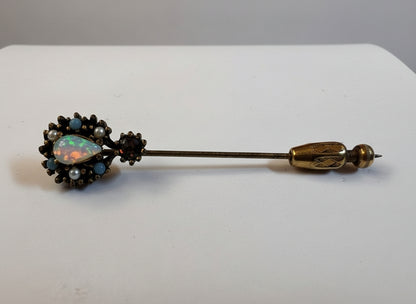 Vtg Opal Hat Pin CSBH