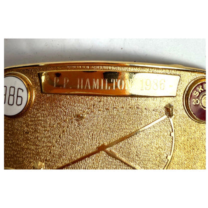 Vintage 1986 P.P. Hamilton Skeet Shooting 20ga A1 belt buckle
